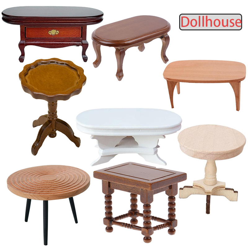 Woodworking Hobbies - 1:12 poppenhuis miniatuur ronde tafel theetafel