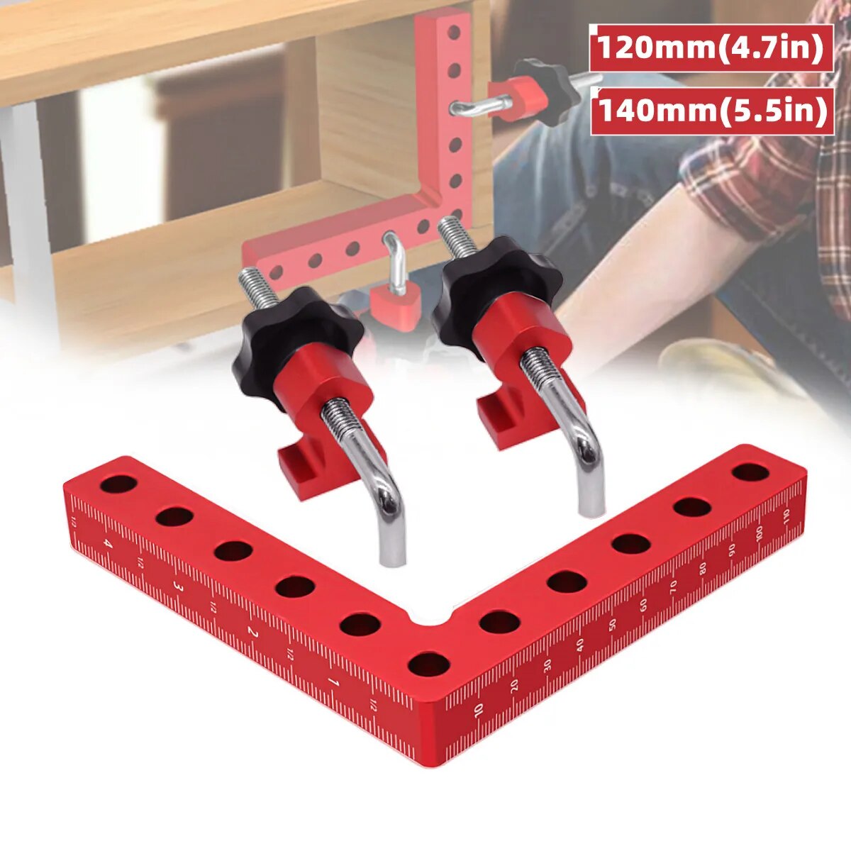 Woodworking Z Clips - 1 set 90-graden positioneringsvierkanten Haakse klemmen