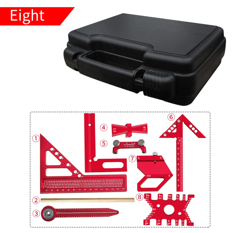 Woodworking Carpenter - Houtbewerking Aluminium Vierkante Kit met Doos
