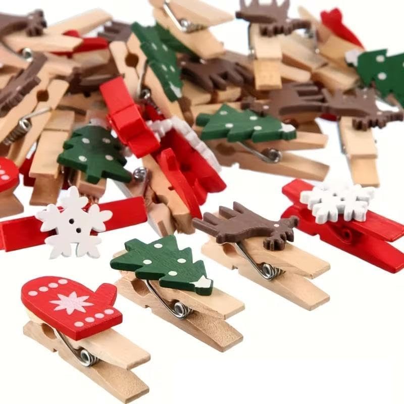 Woodworking Z Clips - 50/100 stuks kerst houten clips, knutselclips