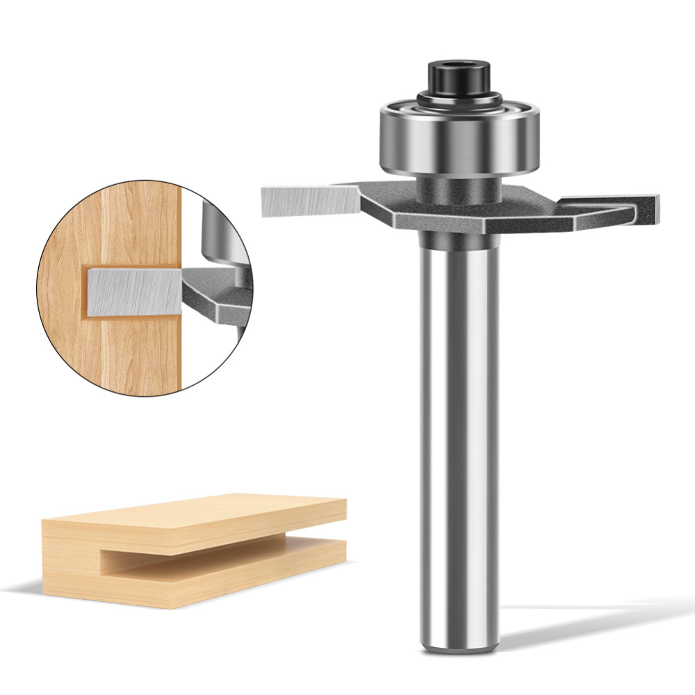 Router Bits For Woodworking - 1/4-1/2 inch kogellager T-vormige dunne T-gleuf