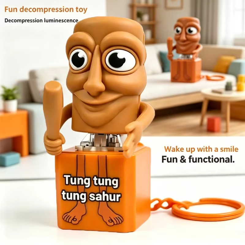 Woodworking Hobbies - Nieuwe Tung Tung Tung Sahur Sleutelhanger
