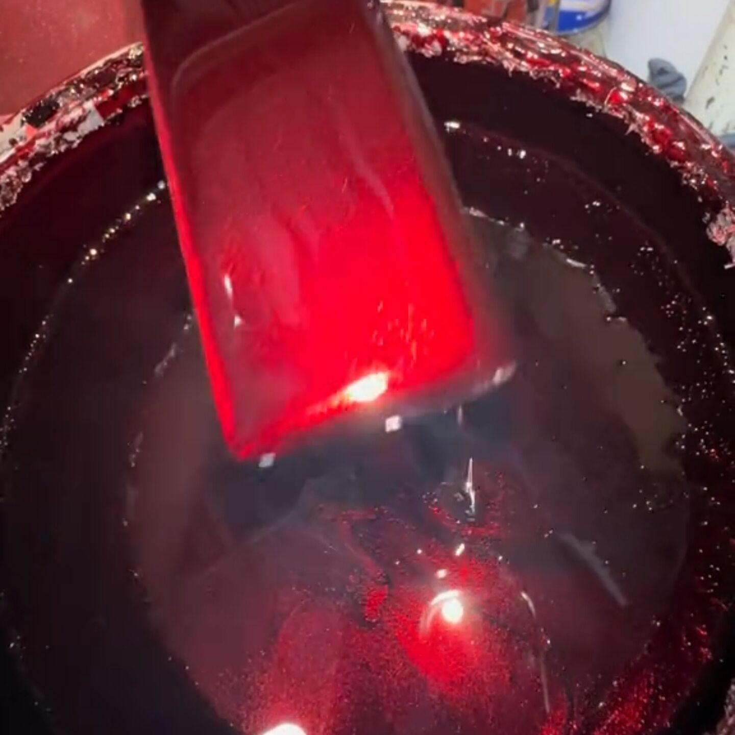Woodworking Epoxy - Metallic Blood Red Automotive Paint Pearl