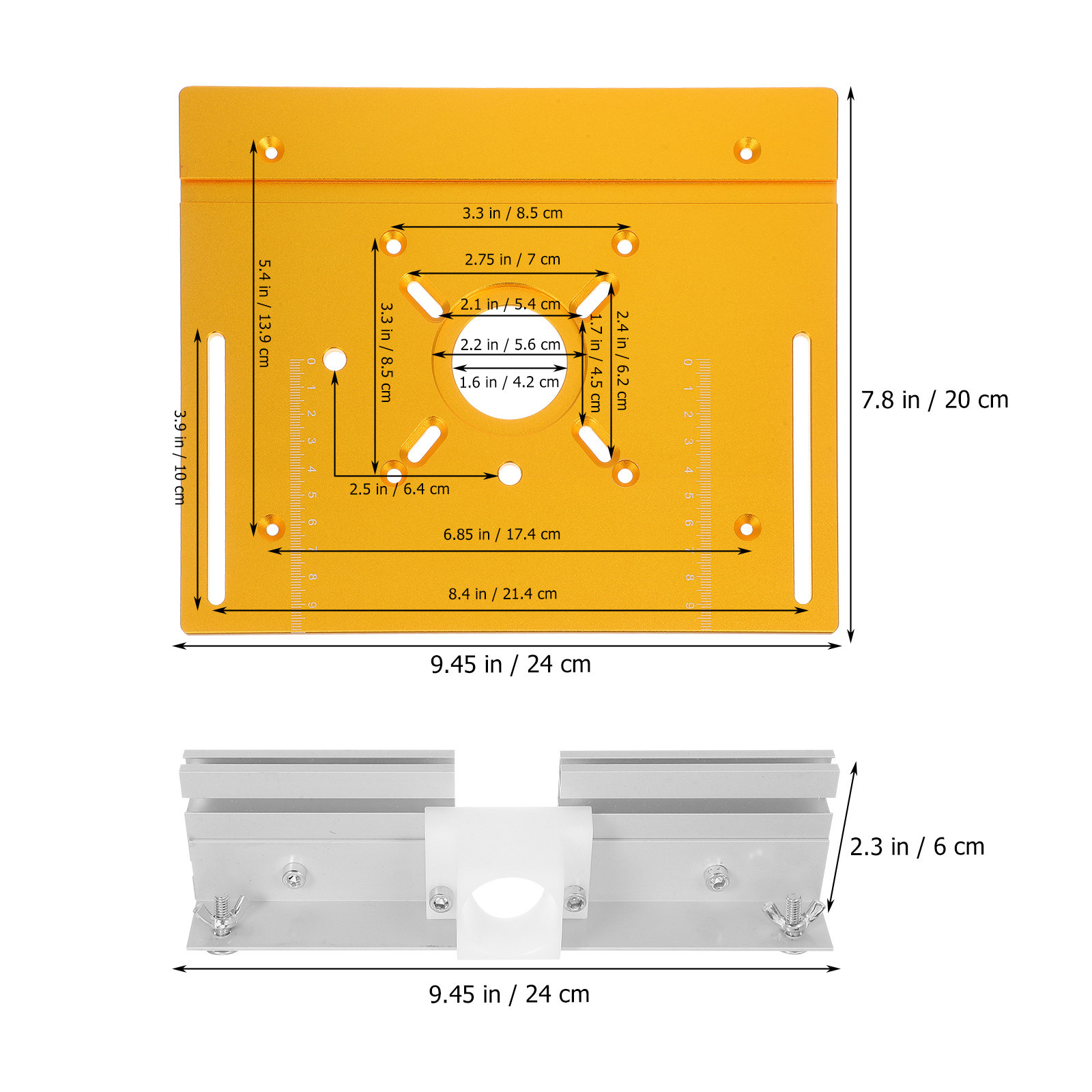 1 set aluminiumlegering inzetp - Woodworking Boards recensie en prijs