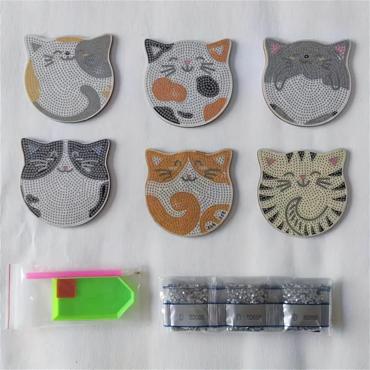 6-delig/set DIY kat strass ges - Woodworking Hobbies recensie en prijs