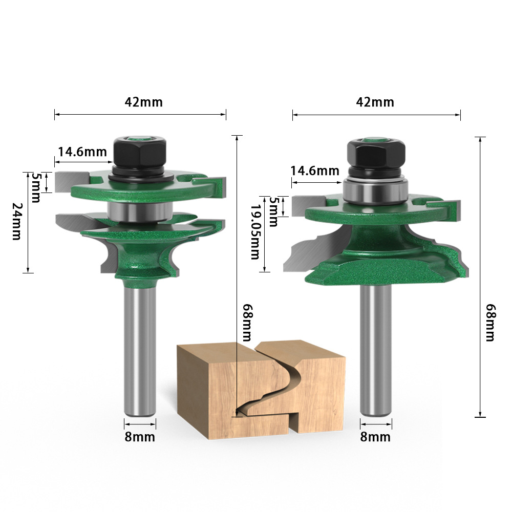 2-delige houtframe-freesbitset - Router Bits For Woodworking recensie en prijs