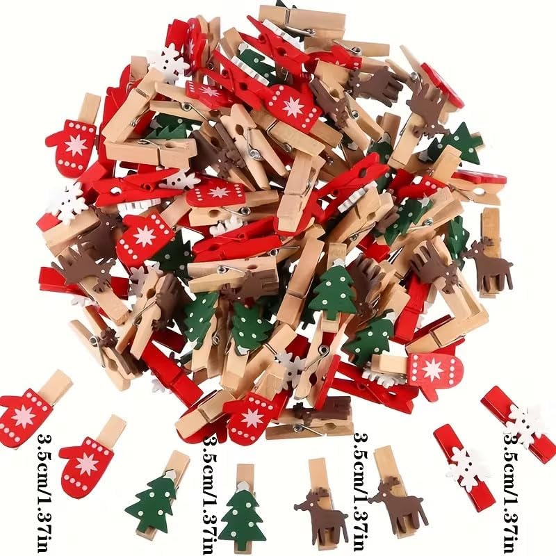 50/100 stuks kerst houten clip - Woodworking Z Clips recensie en prijs