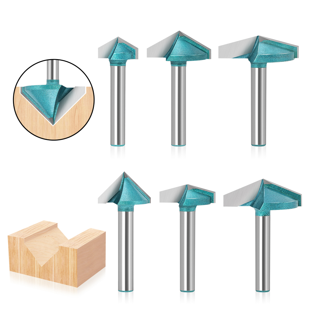6mm V-bit CNC volhardmetalen f - Woodworking Nc recensie en prijs