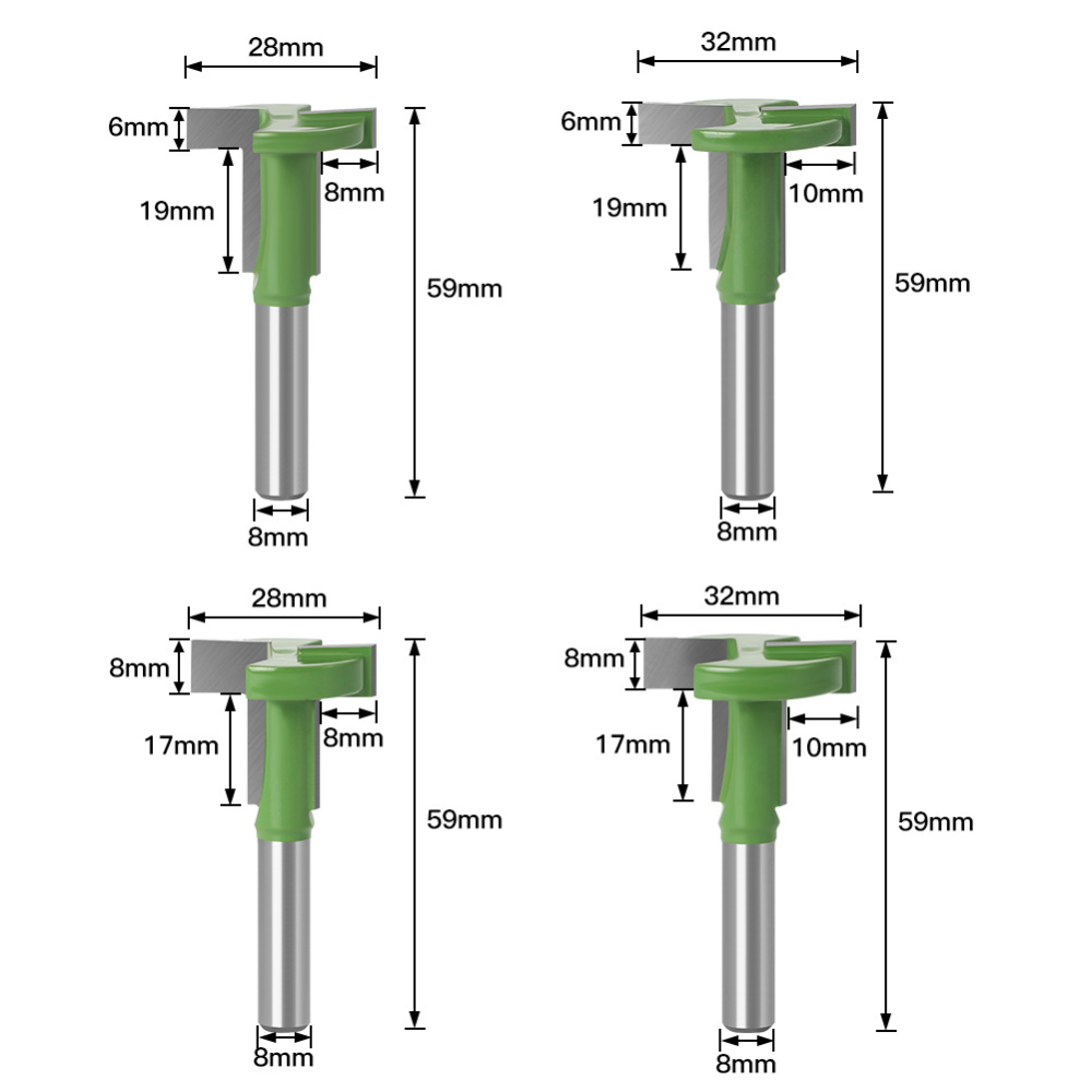 8mm Schacht T-Slot Freesbit Se - Router Bits For Woodworking recensie en prijs